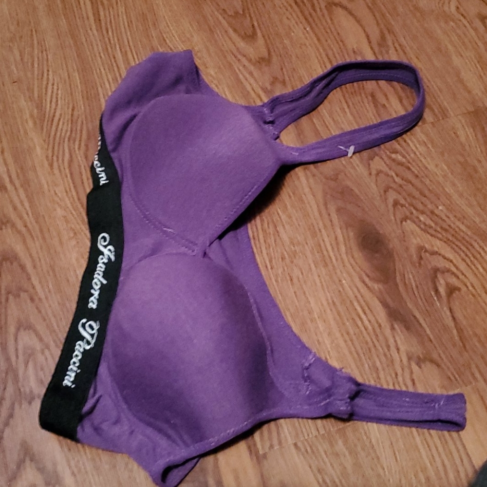 Purple Padded Push-Up Bra Size 38B NWT Pandoras Bosom Underwire Molded
